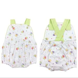 LA LUNA BOY  GIRL SNOWBALL
SLEEVELESS BUBBLE ROMPER JUMPSUIT